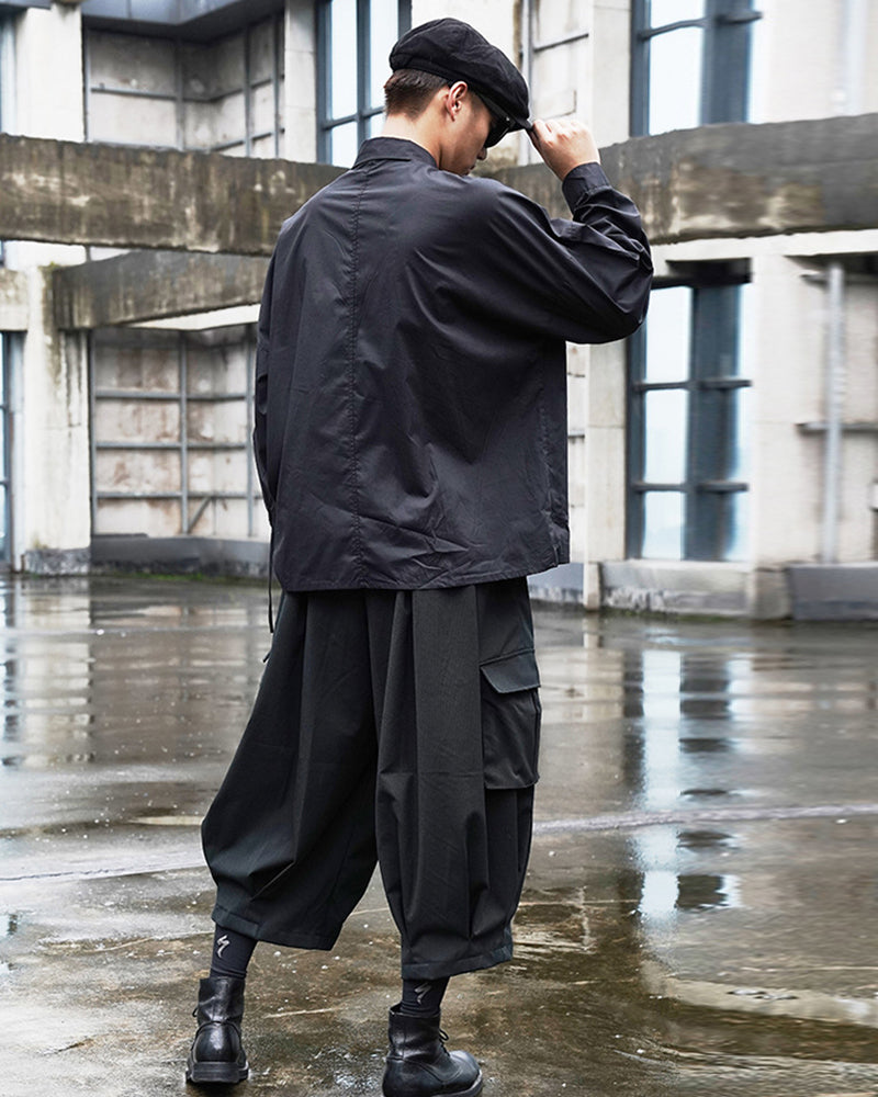 Stealthy Black Ninja Cargo Pants -  durable polyester cargo pants - Ninja Cargo Pants in Black - Stylish & Comfortable Fit - View 6