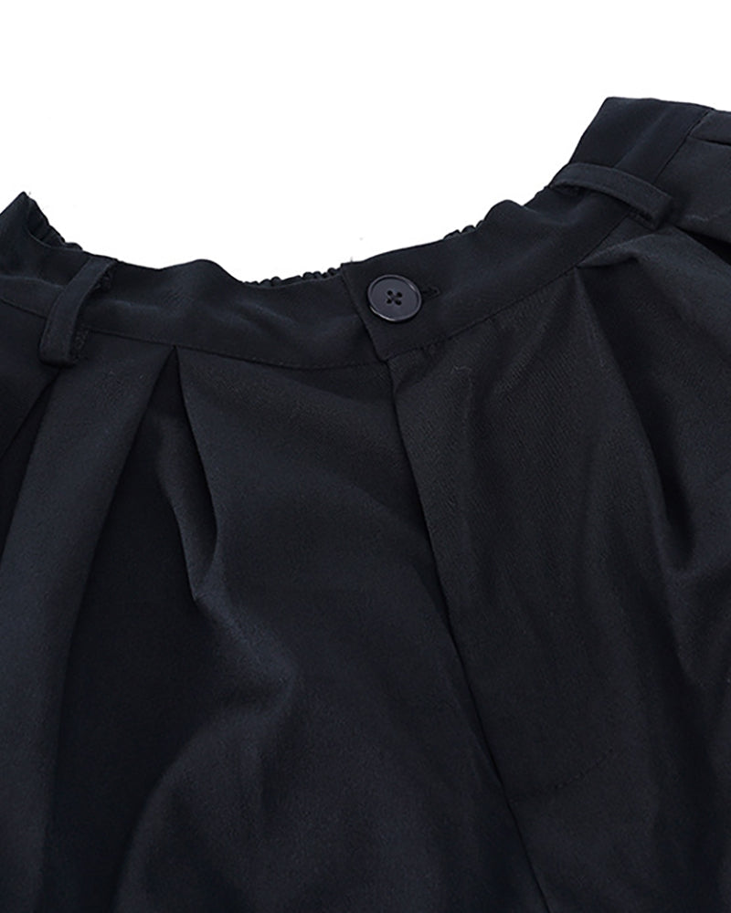 Stealthy Black Ninja Cargo Pants - japanese aesthetics pants - Ninja Cargo Pants in Black - Stylish & Comfortable Fit - View 8