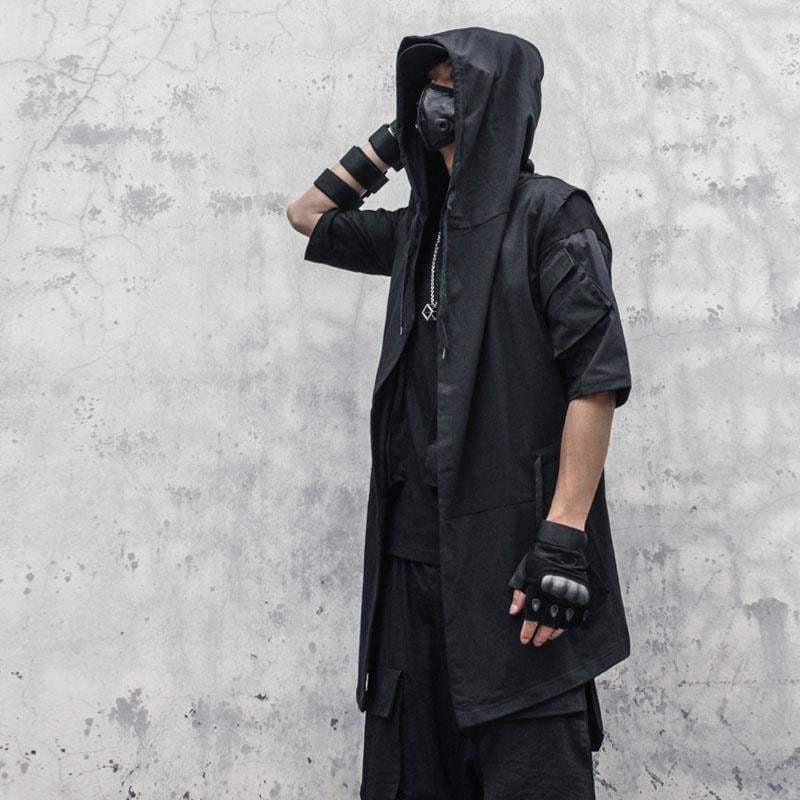 Stealthy Black Ninja Vest -  black vest - Stylish Black Ninja Vest for Everyday Adventures - View 3