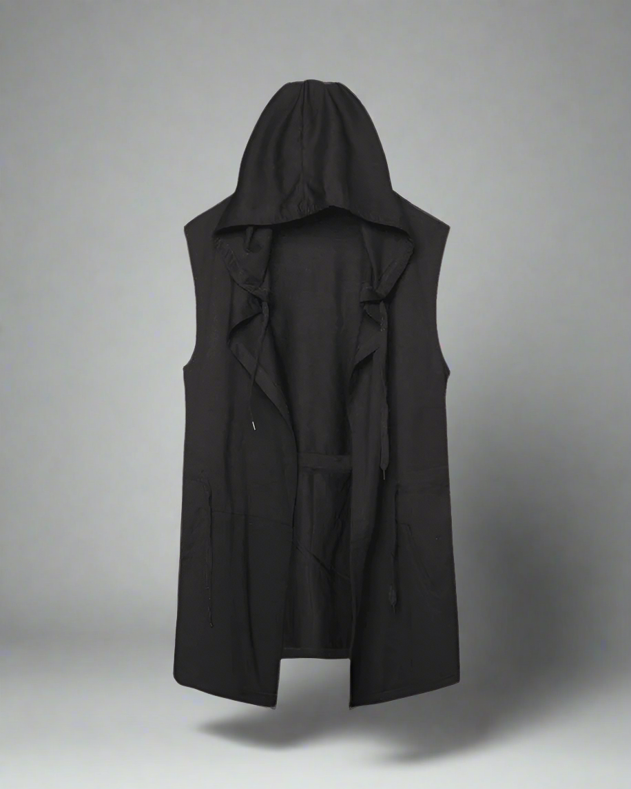 Stealthy Black Ninja Vest - ninja vest - Stylish Black Ninja Vest for Everyday Adventures - Main view