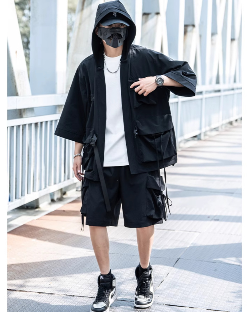 Stealthy Hooded Kimono Jacket - comfortable durable jacket - Stealthy Hooded Kimono Jacket for Urban Style - View 8