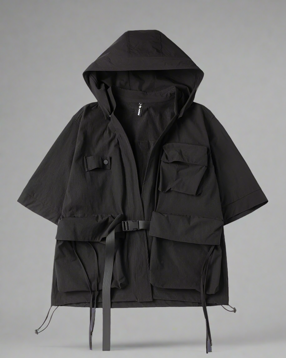 Stealthy Hooded Kimono Jacket -  everyday wear jacket - Stealthy Hooded Kimono Jacket for Urban Style - View 10