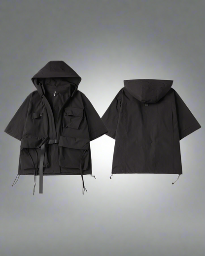 Stealthy Hooded Kimono Jacket -  ninja style - Stealthy Hooded Kimono Jacket for Urban Style - View 11
