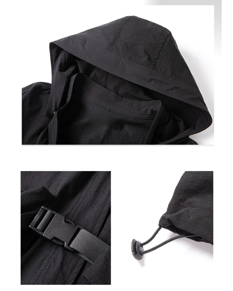 Stealthy Hooded Kimono Jacket -  streetwear - Stealthy Hooded Kimono Jacket for Urban Style - View 12
