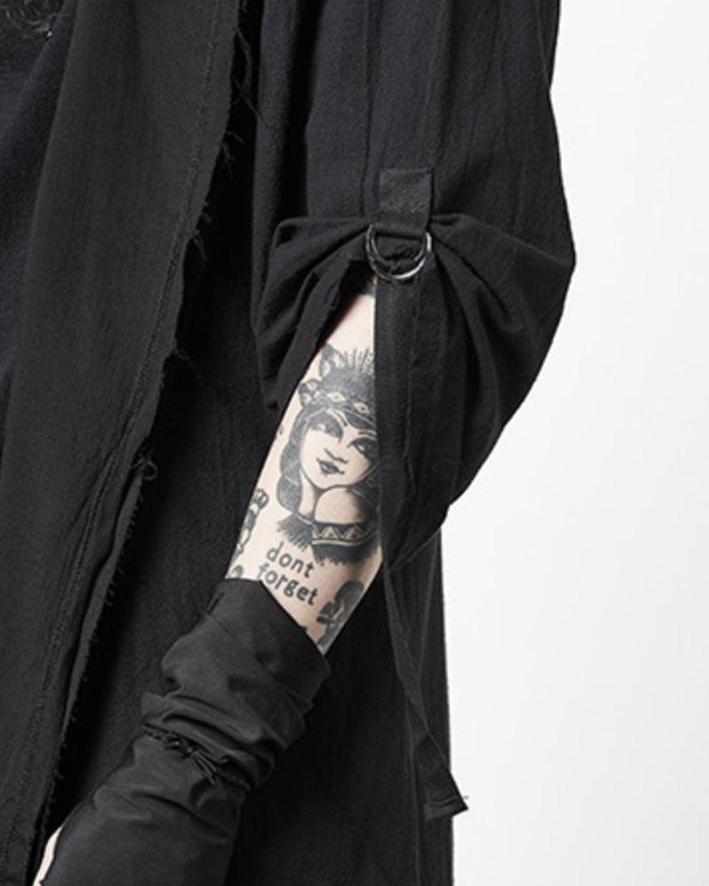 Stealthy Techwear Ninja Cloak - techwear - Futuristic Black Techwear Ninja Cloak for Urban Style - View 9