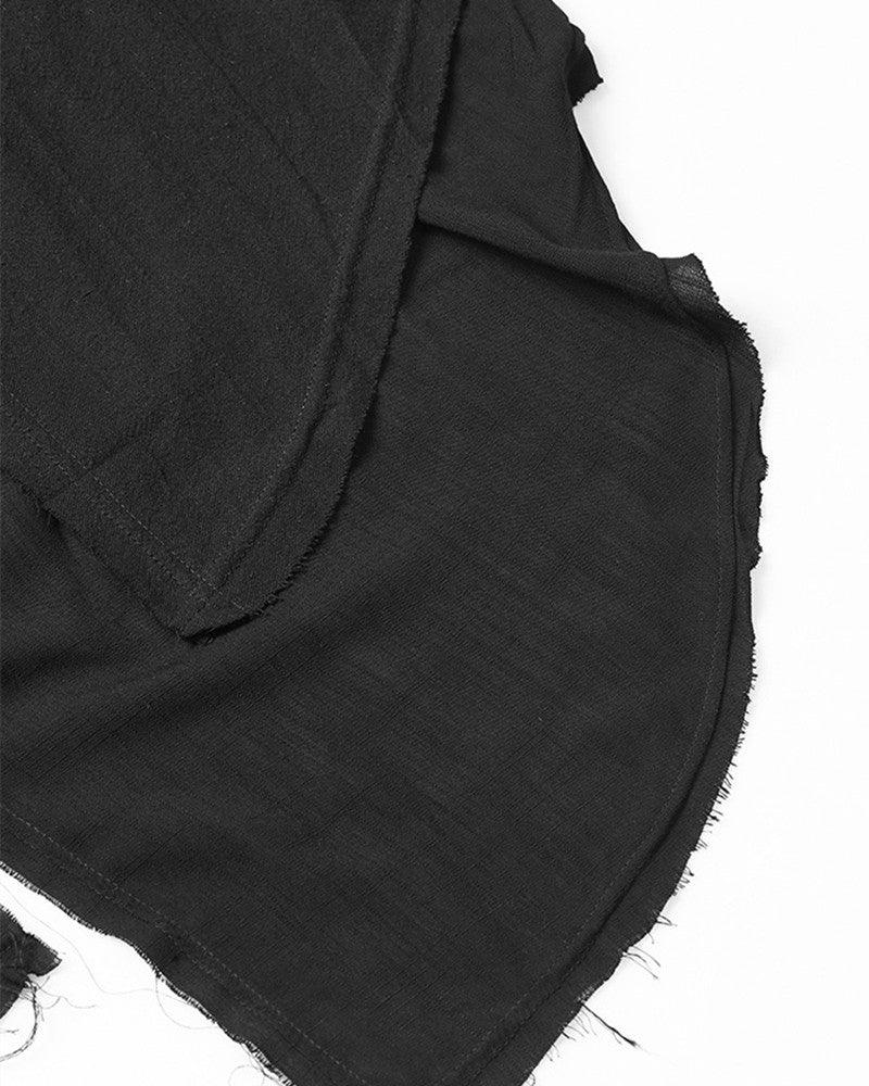 Stealthy Techwear Ninja Cloak -  urban fashion - Futuristic Black Techwear Ninja Cloak for Urban Style - View 13