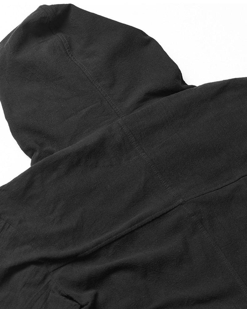 Stealthy Techwear Ninja Cloak -  urban ninja outfit - Futuristic Black Techwear Ninja Cloak for Urban Style - View 14