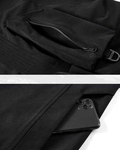 Stealthy Urban Techwear Kimono -  techwear - Futuristic Urban Techwear Kimono Jacket for Versatile Style - View 6