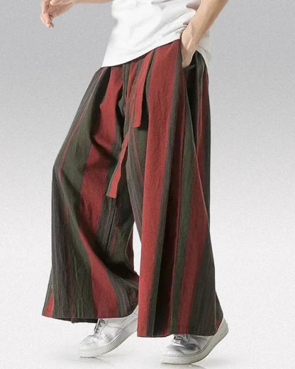 Striped Wide Leg Pants -  comfortable pants - Comfortable Striped Wide Leg Pants for Effortless Style - View 3