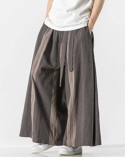 Striped Wide Leg Pants -  fashion pants - Comfortable Striped Wide Leg Pants for Effortless Style - View 4