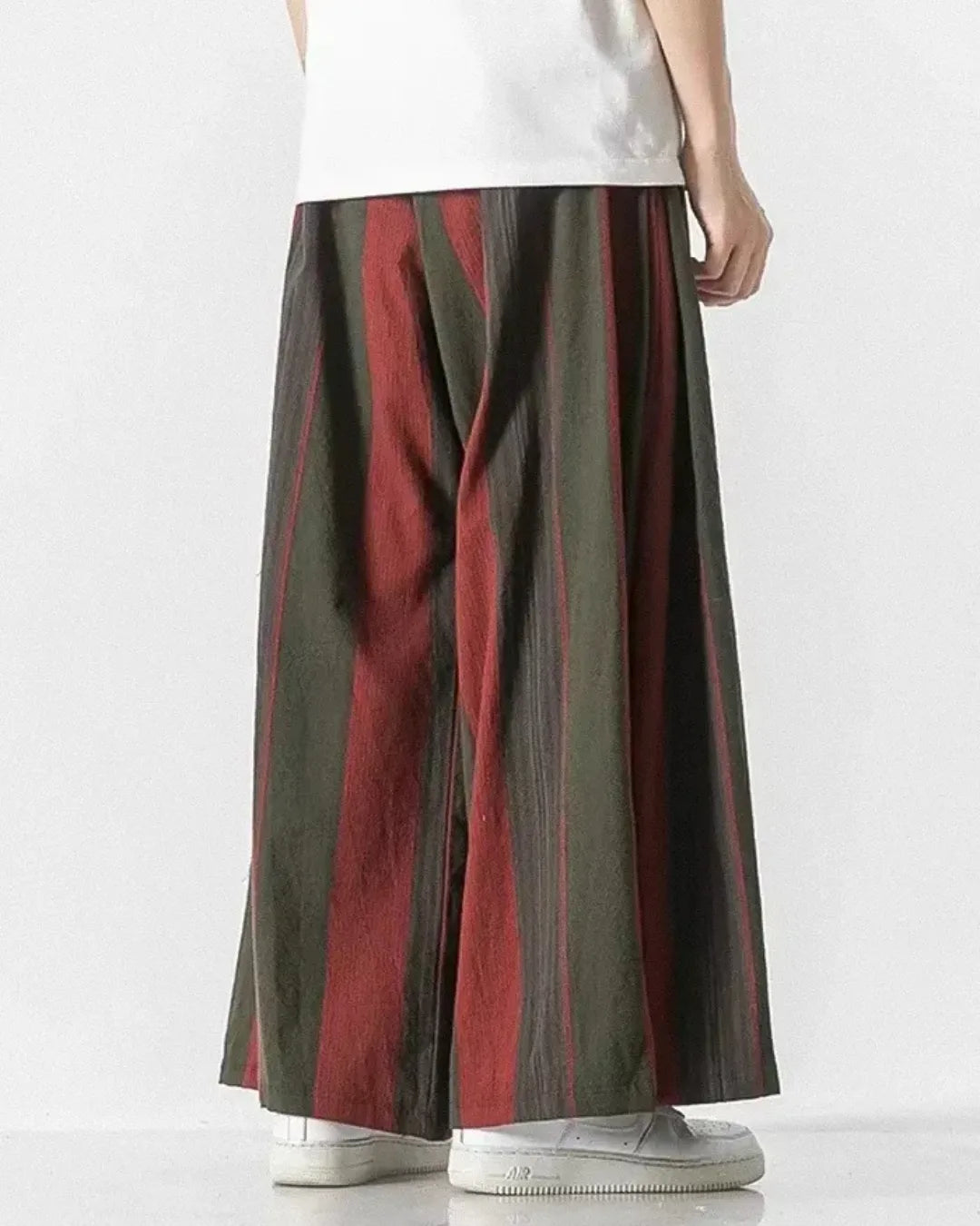 Striped Wide Leg Pants -  wide leg pants - Comfortable Striped Wide Leg Pants for Effortless Style - View 6