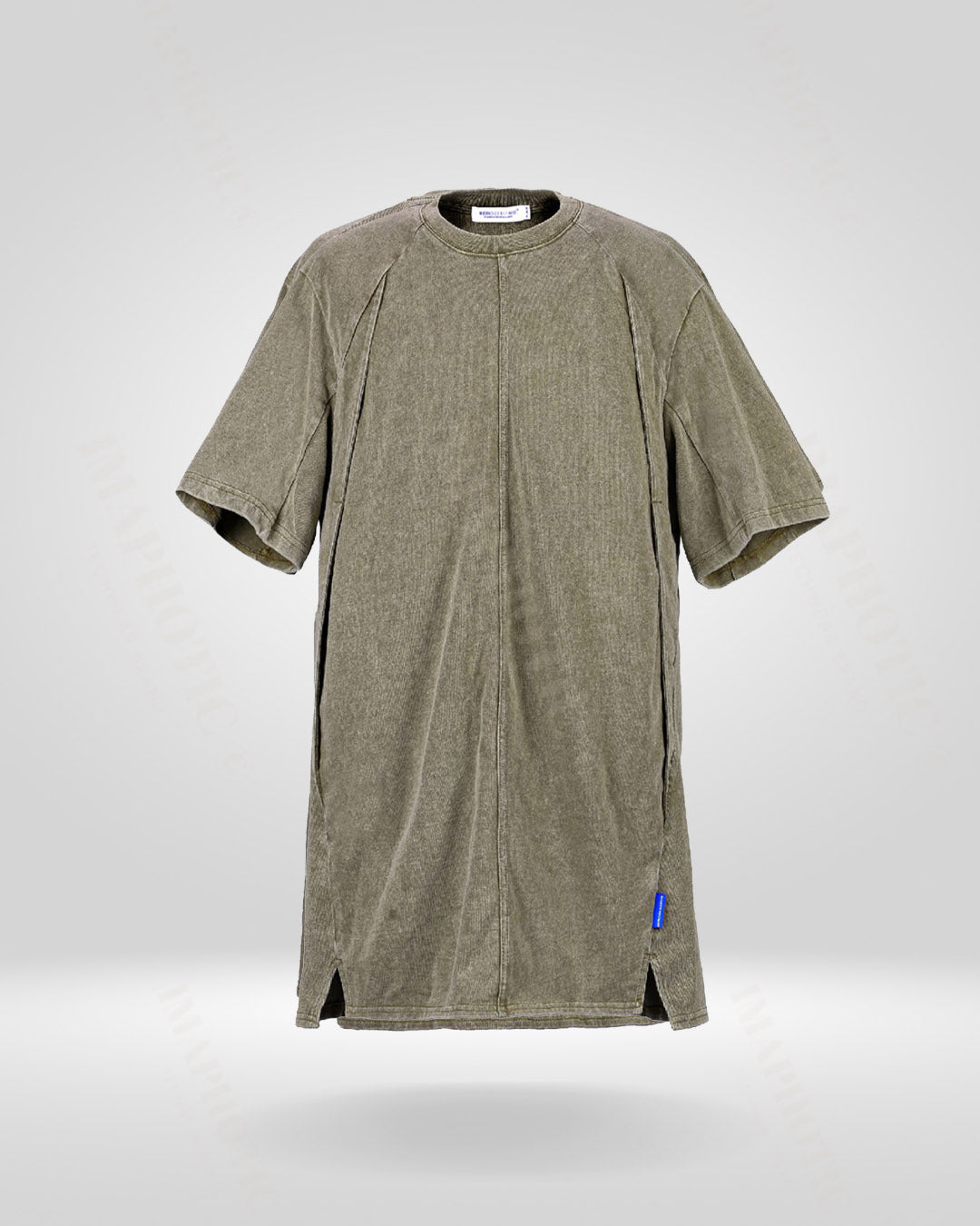 Structured Ribbed Cotton T-Shirt | Vintage Washed Tee -  comfortable t-shirt - Structured Ribbed Cotton T-Shirt for Maximum Comfort - View 10