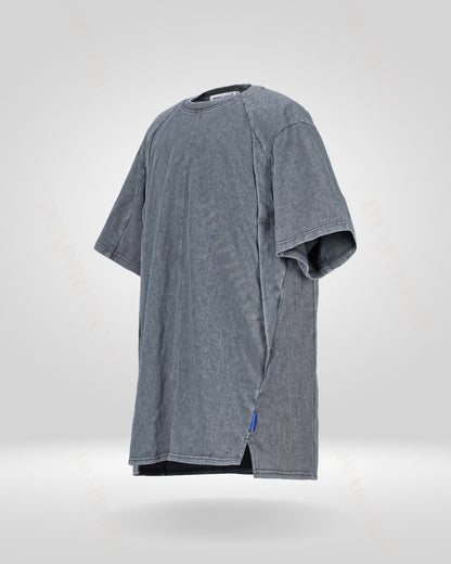 Structured Ribbed Cotton T-Shirt | Vintage Washed Tee -  comfortable t-shirt - Structured Ribbed Cotton T-Shirt for Maximum Comfort - View 3