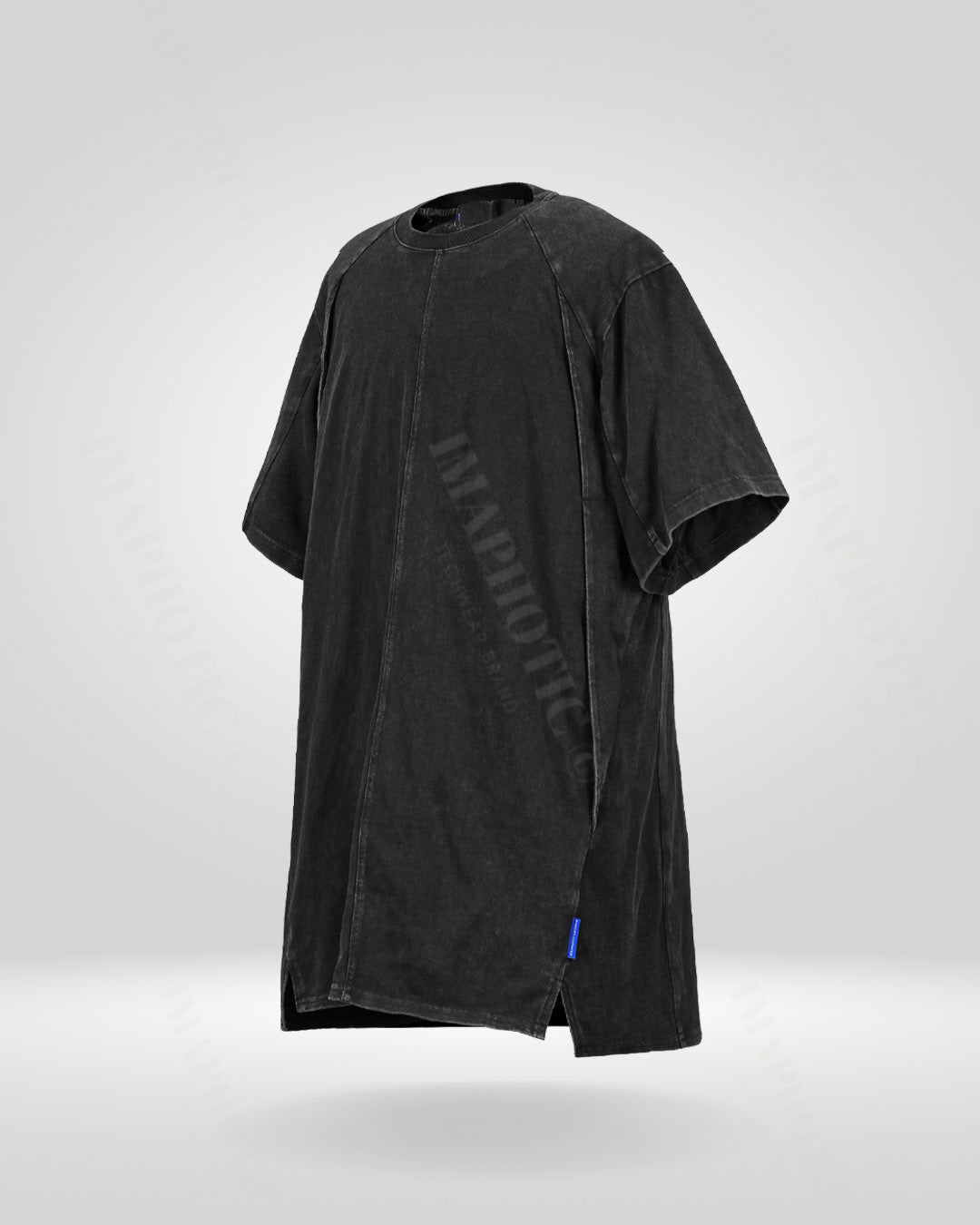 Structured Ribbed Cotton T-Shirt | Vintage Washed Tee -  cotton shirt - Structured Ribbed Cotton T-Shirt for Maximum Comfort - View 4