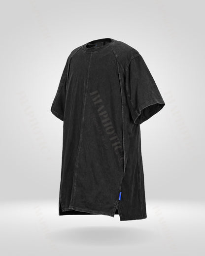 Structured Ribbed Cotton T-Shirt | Vintage Washed Tee -  cotton shirt - Structured Ribbed Cotton T-Shirt for Maximum Comfort - View 4