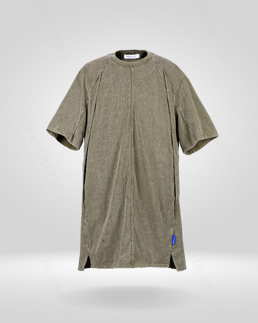 Structured Ribbed Cotton T-Shirt | Vintage Washed Tee -  structured t-shirt - Structured Ribbed Cotton T-Shirt for Maximum Comfort - View 5