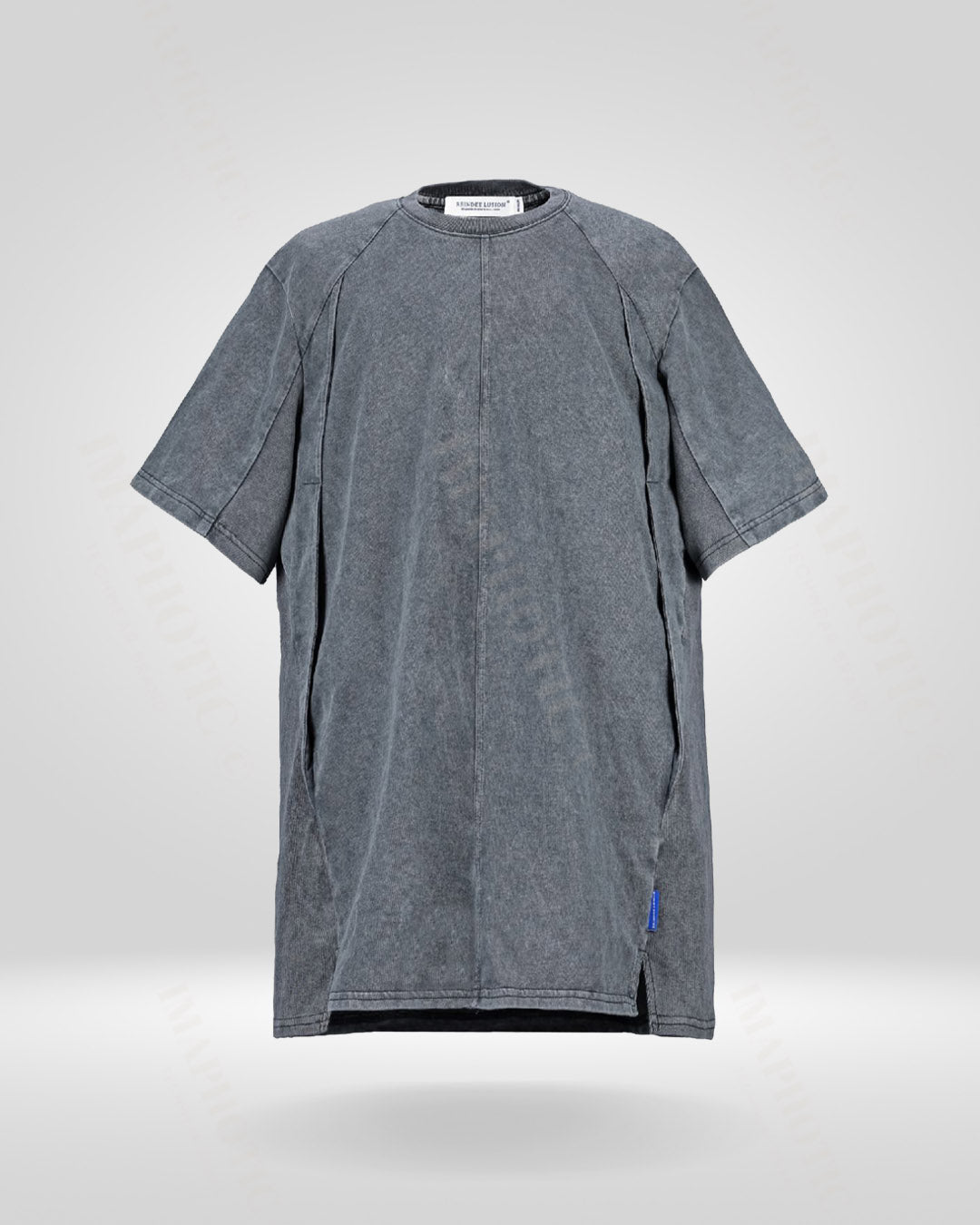 Structured Ribbed Cotton T-Shirt | Vintage Washed Tee -  three-dimensional cutting t-shirt - Structured Ribbed Cotton T-Shirt for Maximum Comfort - View 6