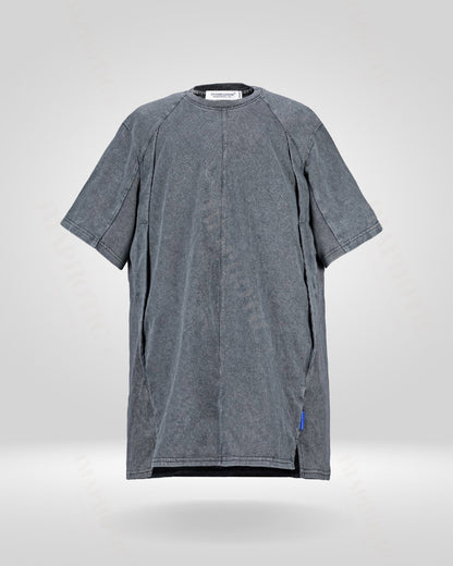Structured Ribbed Cotton T-Shirt | Vintage Washed Tee -  three-dimensional cutting t-shirt - Structured Ribbed Cotton T-Shirt for Maximum Comfort - View 6