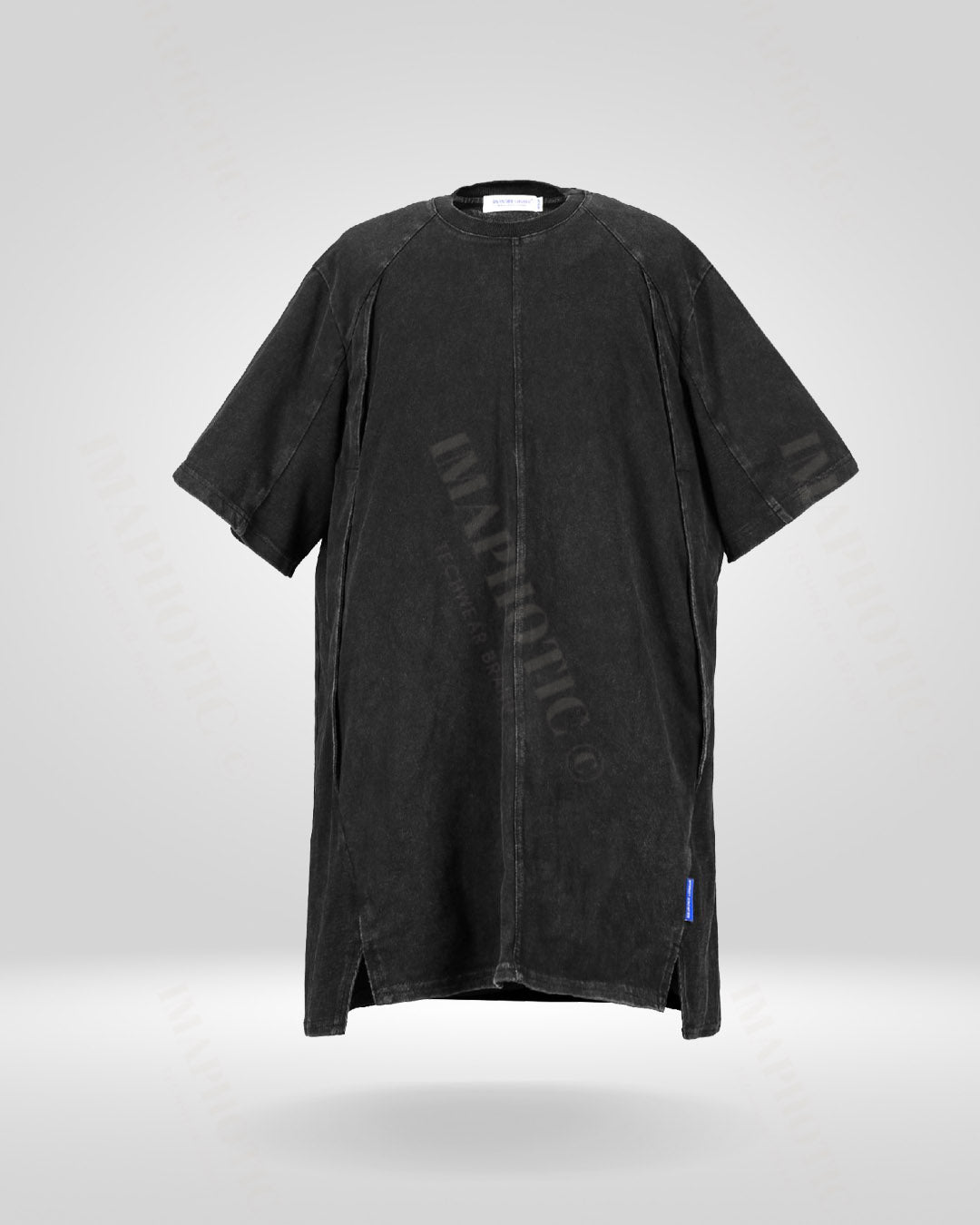 Structured Ribbed Cotton T-Shirt | Vintage Washed Tee -  vintage tee - Structured Ribbed Cotton T-Shirt for Maximum Comfort - View 7