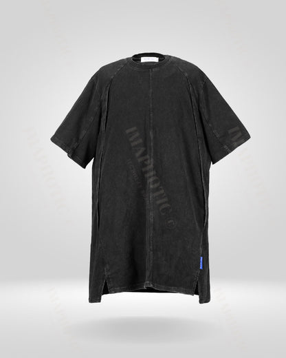 Structured Ribbed Cotton T-Shirt | Vintage Washed Tee -  vintage tee - Structured Ribbed Cotton T-Shirt for Maximum Comfort - View 7