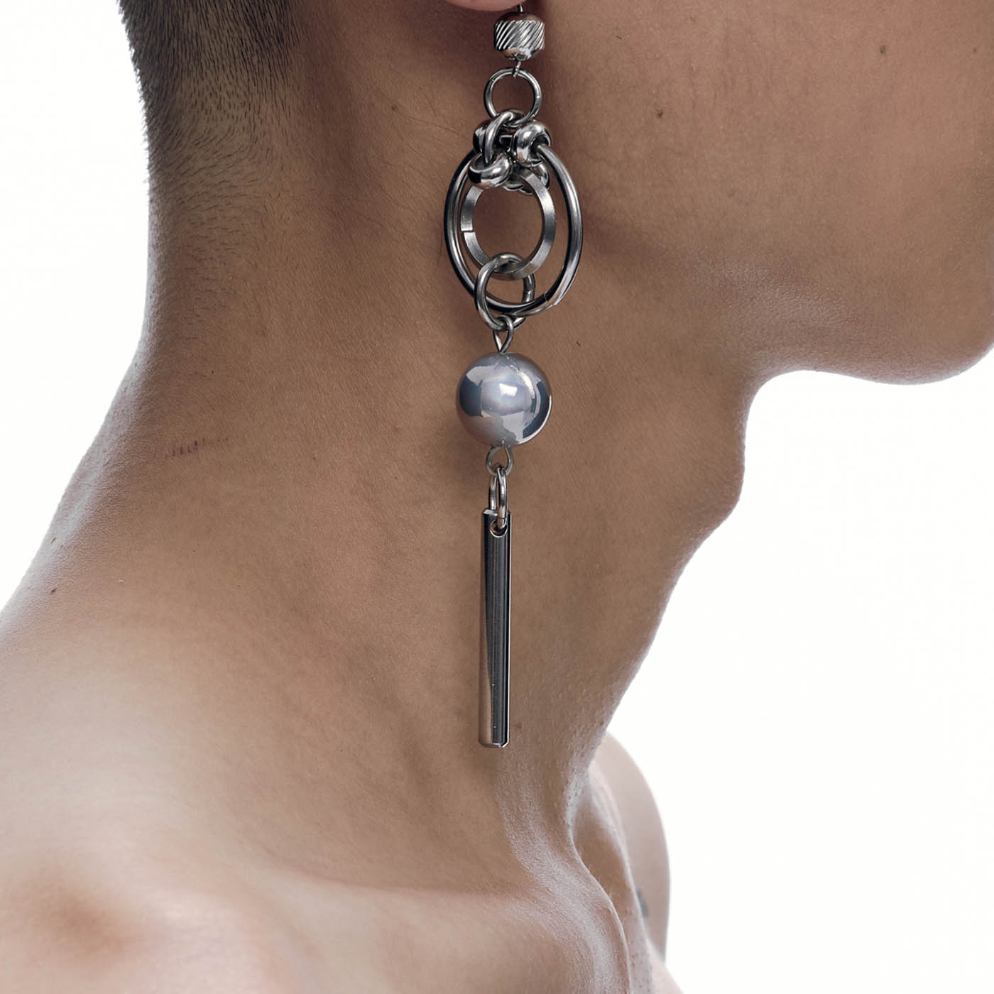 Stunning Orbital Sphere Earrings -  elegant fashion accessories - Elegant Orbital Sphere Earrings with Unique Design - View 3
