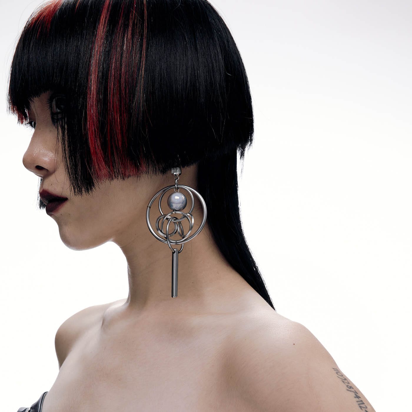 Stunning Orbital Sphere Earrings - unique earrings design - Elegant Orbital Sphere Earrings with Unique Design - View 2