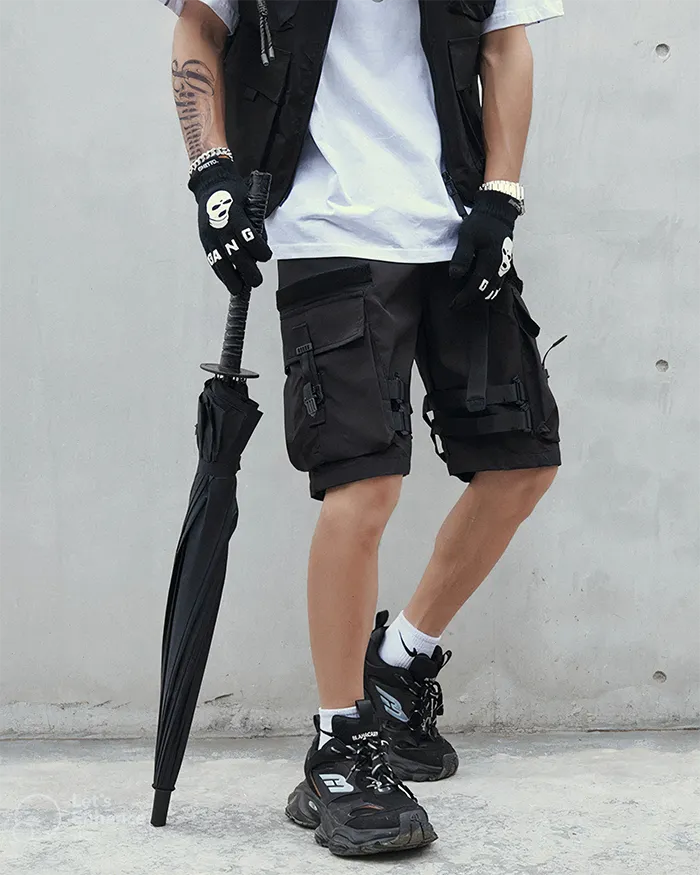 Stylish Black Cargo Shorts -  durable cargo shorts - Stylish Black Cargo Shorts for Urban Adventures - View 5
