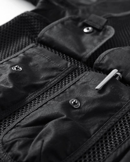 Stylish Black Layered Shirt -  layered shirt - Stylish Black Layered Tactical Shirt for Techwear - View 5