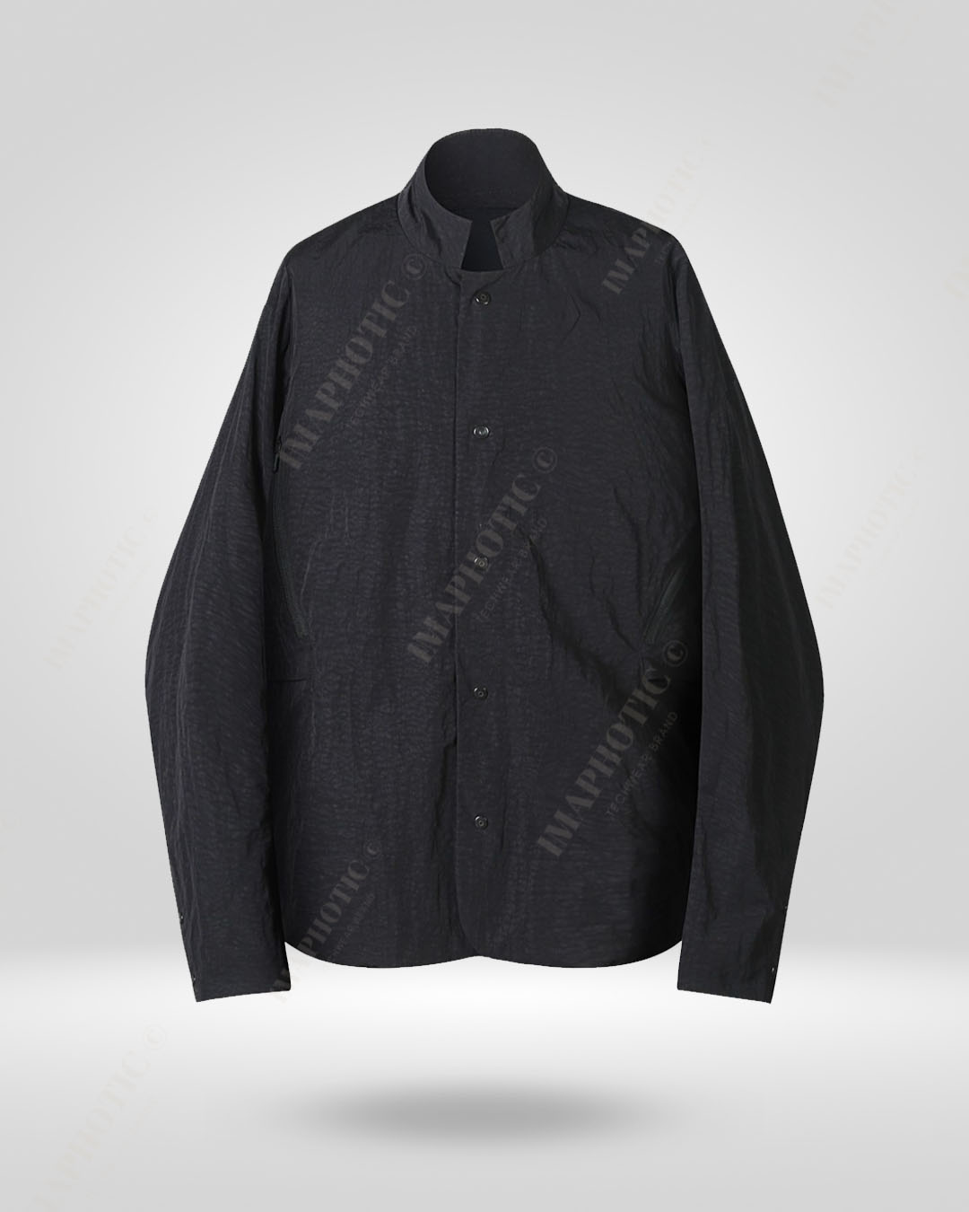 Stylish Black Shirt Jacket - Elegance Meets Function -  breathable fabric jacket - Stylish Black Shirt Jacket for Comfort and Versatility - View 3