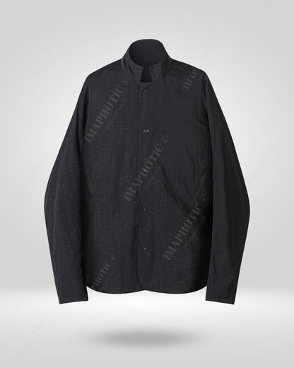 Stylish Black Shirt Jacket - Elegance Meets Function -  breathable fabric jacket - Stylish Black Shirt Jacket for Comfort and Versatility - View 3