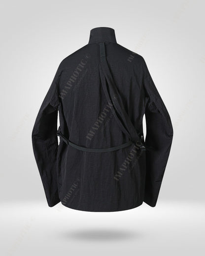 Stylish Black Shirt Jacket - Elegance Meets Function -  elegant jacket - Stylish Black Shirt Jacket for Comfort and Versatility - View 4