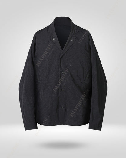 Stylish Black Shirt Jacket - Elegance Meets Function - modern elegance - Stylish Black Shirt Jacket for Comfort and Versatility - View 2