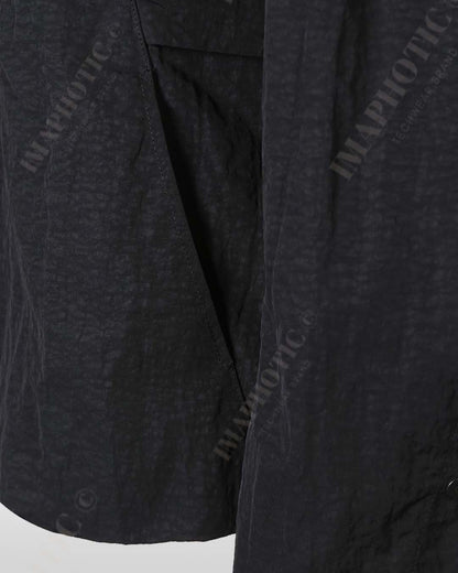 Stylish Black Shirt Jacket - Elegance Meets Function -  nylon jacket - Stylish Black Shirt Jacket for Comfort and Versatility - View 6