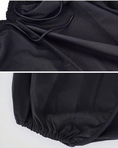 Stylish Black Techwear Hakama Pants - techwear - Fashionable Black Techwear Hakama Pants for Urban Style - View 10