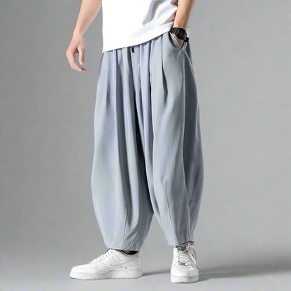 Stylish Comfort Sweatpants -  casual streetwear pants - Comfortable Hakama-Inspired Sweatpants for Everyday Wear - View 5