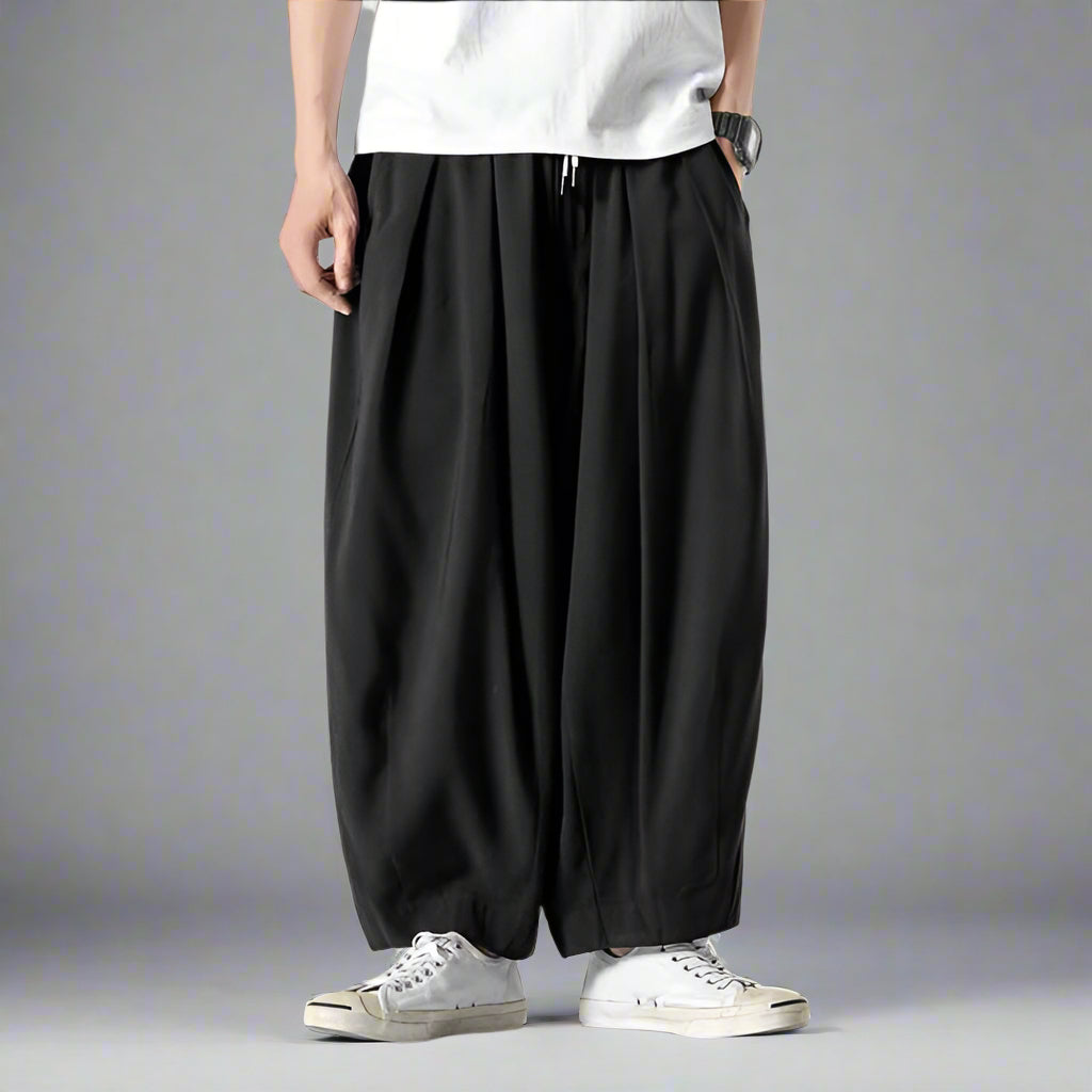 Stylish Comfort Sweatpants -  comfortable - Comfortable Hakama-Inspired Sweatpants for Everyday Wear - View 6