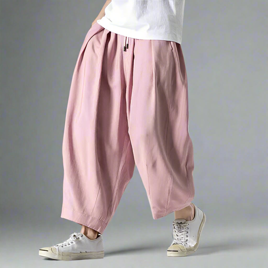 Stylish Comfort Sweatpants - hakama-inspired sweatpants - Comfortable Hakama-Inspired Sweatpants for Everyday Wear - Main view