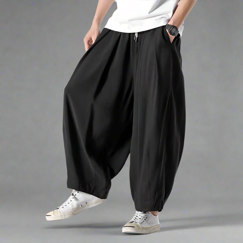 Stylish Comfort Sweatpants - hakama-inspired sweatpants - Comfortable Hakama-Inspired Sweatpants for Everyday Wear - View 9