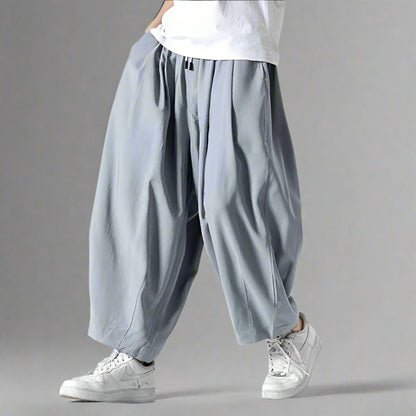 Stylish Comfort Sweatpants -  streetwear - Comfortable Hakama-Inspired Sweatpants for Everyday Wear - View 8