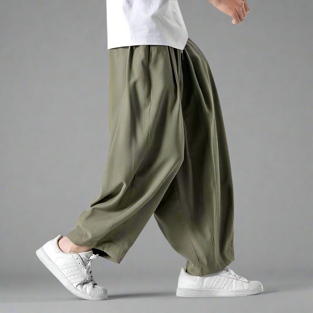 Stylish Comfort Sweatpants - sweatpants - Comfortable Hakama-Inspired Sweatpants for Everyday Wear - View 10