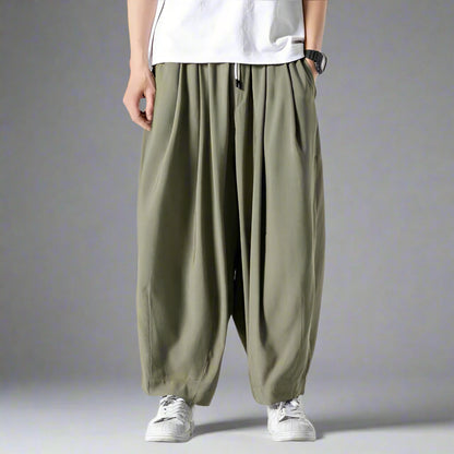 Stylish Comfort Sweatpants - sweatpants - Comfortable Hakama-Inspired Sweatpants for Everyday Wear - View 2