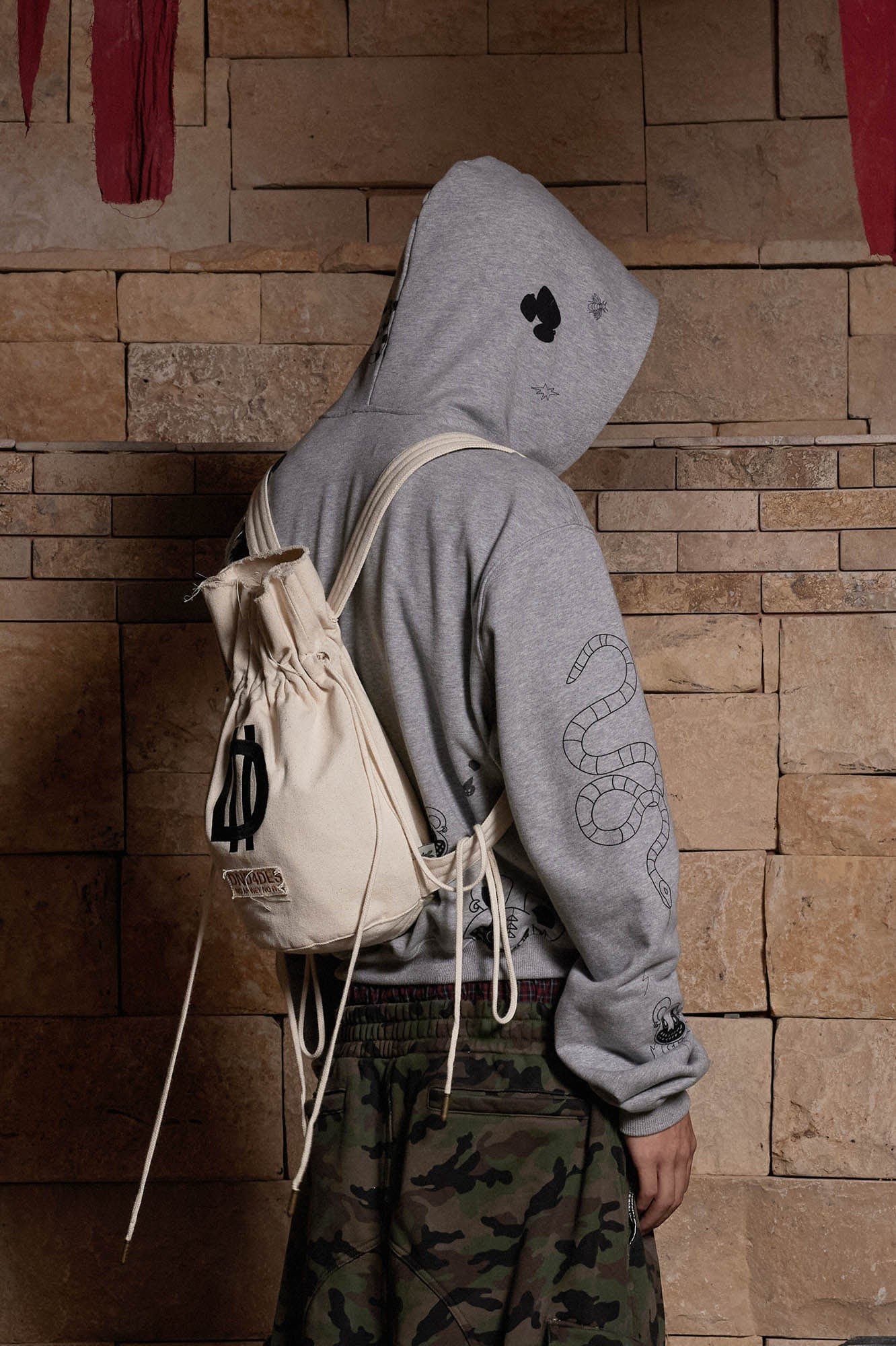 Stylish Drawstring Bucket Backpack -  streetwear backpack - Functional Drawstring Bucket Backpack for Everyday Use - View 6