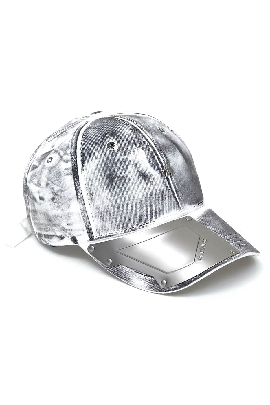 Stylish Grey Metal Logo Cap - futuristic cap - Stylish Grey Metal Logo Cap for a Modern Look - View 8