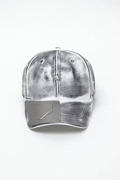 Stylish Grey Metal Logo Cap -  trendy accessories - Stylish Grey Metal Logo Cap for a Modern Look - View 7