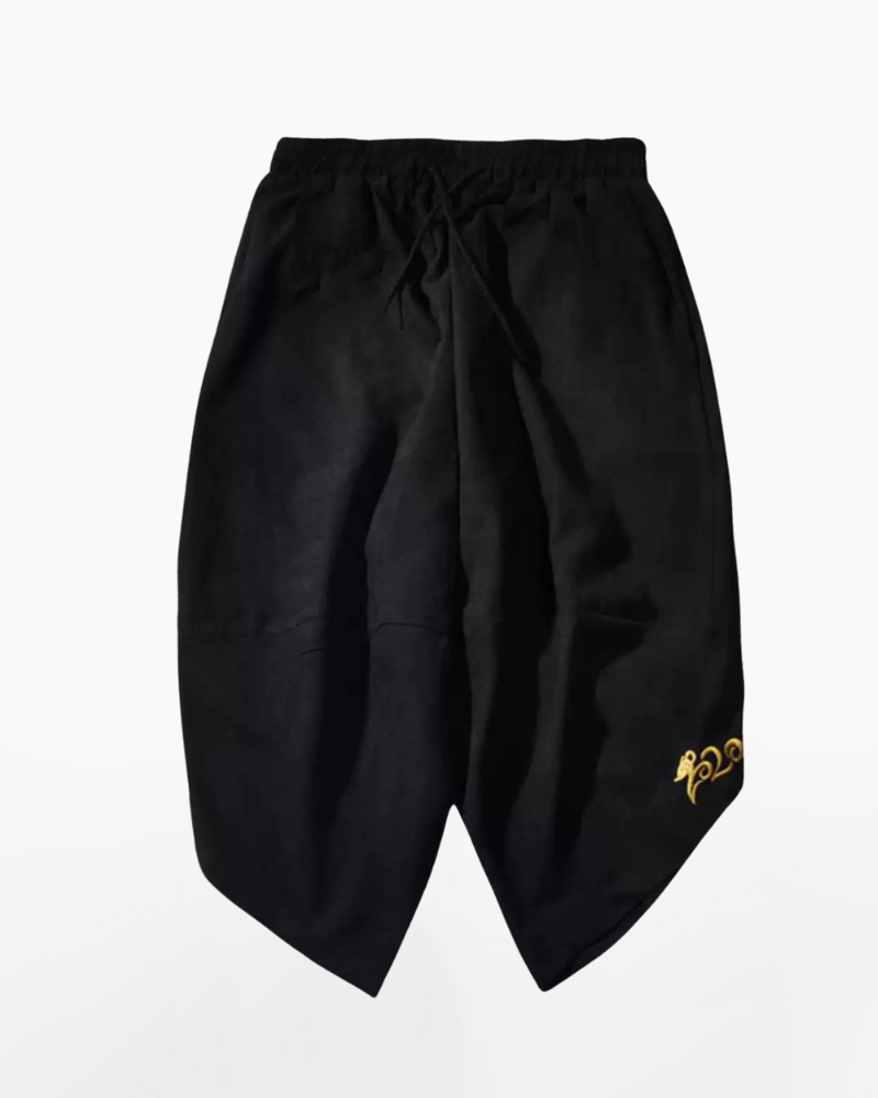 Stylish Japanese Crop Hakama -  versatile design pants - Stylish Japanese Crop Hakama - Modern Techwear Pants - View 7