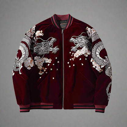 Stylish Japanese-Inspired Sukajan Jacket - streetwear style jacket - Stylish Japanese Sukajan Jacket for Unique Streetwear - Main view