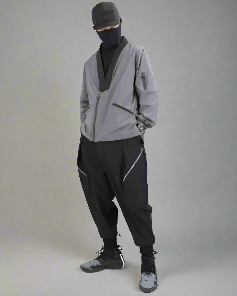 Stylish Layered Hakama Pants -  tech-inspired streetwear - Stylish Layered Hakama Pants for Urban Adventures - View 5