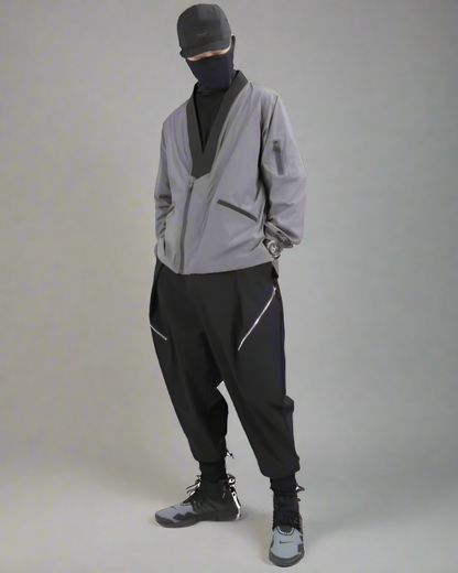 Stylish Layered Hakama Pants -  tech-inspired streetwear - Stylish Layered Hakama Pants for Urban Adventures - View 5