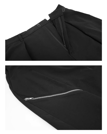 Stylish Layered Hakama Pants -  techwear - Stylish Layered Hakama Pants for Urban Adventures - View 6