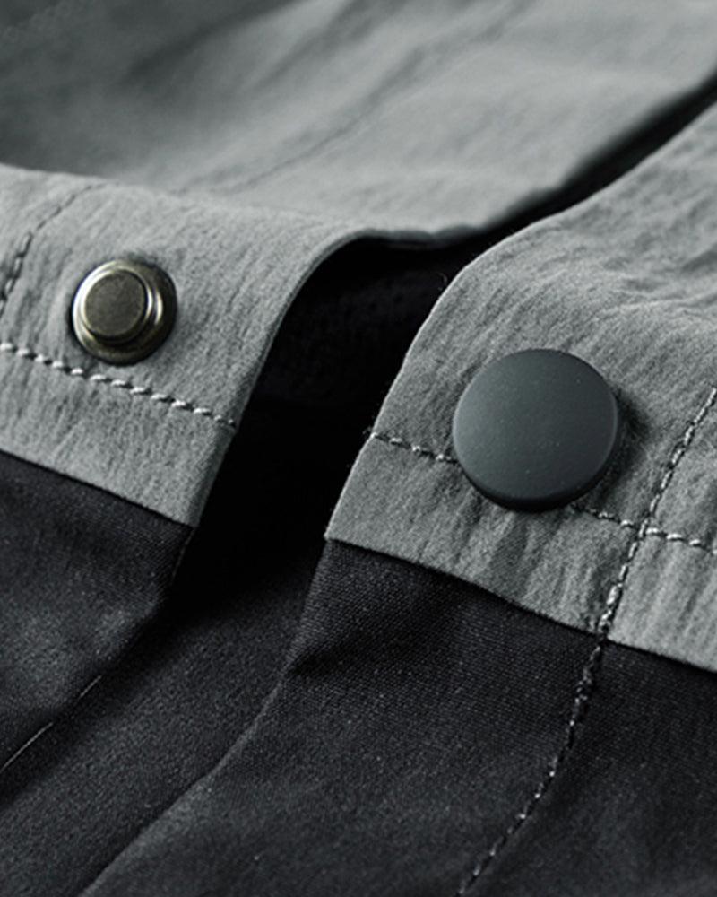 Stylish Layered Short Sleeve Shirt -  military-inspired shirt - Layered Short Sleeve Tactical Shirt for Urban Fashion - View 5
